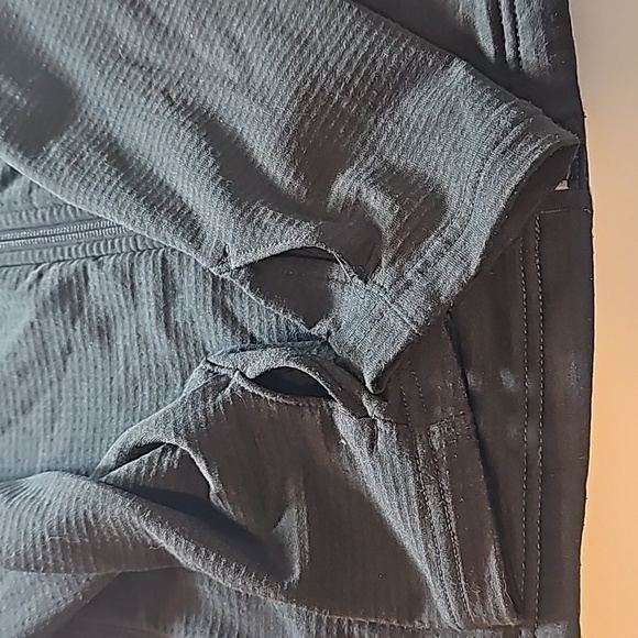 Women's the North face large jacket long sleeve blackish/grey zippered pockets - Picture 4 of 10